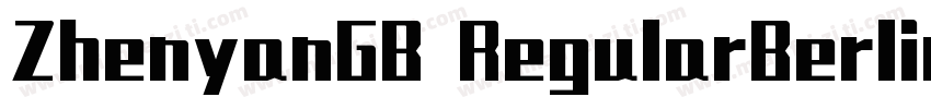 ZhenyanGB RegularBerlinSansFB Reg字体转换
